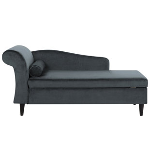 CANORA GREY Pulliam Velvet Chaise Lounge