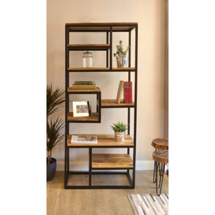 WILLISTON FORGE Leslie 182cm H x 80cm W Steel Etagere Bookcase