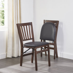 WILLISTON FORGE Esita Vinyl Padded Stackable Folding Chair Folding Chair Set (Set of 2)