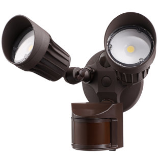 LEDVANS 2 Head LED Outdoor Security Floodlight Motion Sensor, 3 Lighting Modes, ETL & DLC Listed, 3000K