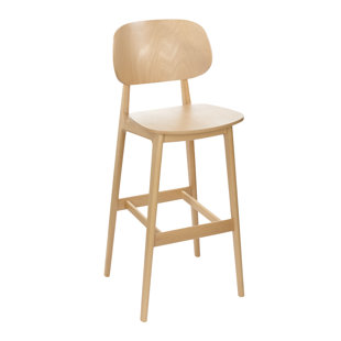 BFM SEATING Emma Counter Stool with Solid Wood Frame (Set of 2)