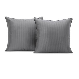 EXCLUSIVE FABRICS & FURNISHINGS Cambridge Striped Silk Pillow Cover (Set of 2)