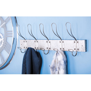 WILLISTON FORGE Hocking Iron Wall 5 - Hook Wall Mounted Coat Rack
