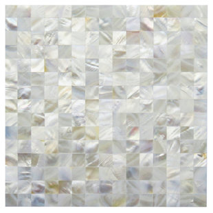 NOVOTILESTUDIO Loreto 0.8" x 0.8" Seashell Grid Mosaic Wall Tile