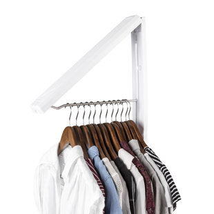 REBRILLIANT 3'' Plastic / Acrylic Adjustable Wall Mounted Clothing Racks