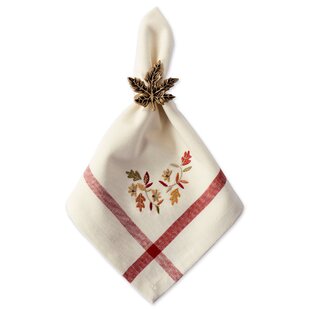 AUGUST GROVE® Murrin 100% Cotton Embroidered Square Napkin (Set of 6)