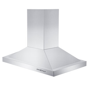 ZLINE 30" 400 CFM Ducted Island Range Hood in Brushed 430 Stainless Steel