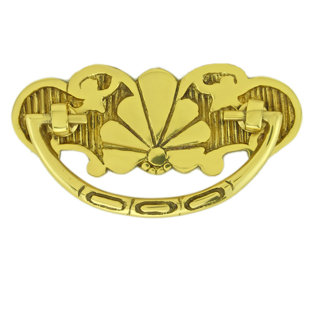 THE RENOVATORS SUPPLY INC. Brass Bail Scalloped Design 2 3/4" Center to Center Drop Handle