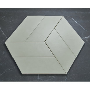 WALKON TILE Cement 4'' W x 10'' L Porcelain Singular Tile