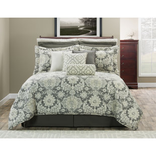 ADAMSTOWN AT HOME Belmont Cotton Damask Comforter Set