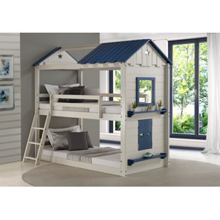 Schlueter Twin over Twin Solid Wood Standard Bunk Bed by Zoomie Kids