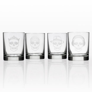 ROLF GLASS Numbskulls 13 oz. Whiskey Glass (Set of 4)