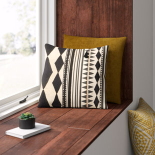 NIKKI CHU Cosmic Geometric Linen Throw Pillow