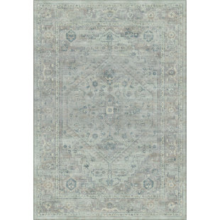 LANGLEY STREET® Evanoff Oriental Light Blue Area Rug