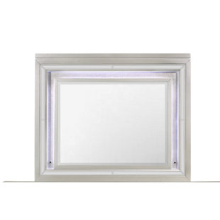 ROSDORF PARK Lancaster Wood Flat LED Wall Mirror