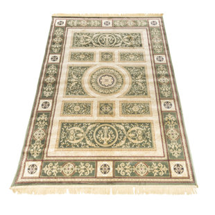 ASTORIA GRAND Baldon Persian Machine Woven Green Area Rug