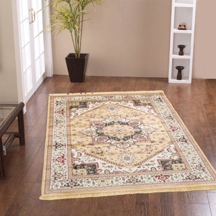 ASTORIA GRAND Baldridge Oriental Machine Woven Beige Area Rug
