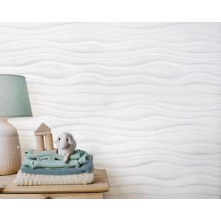 INNOVERA DECOR BY PALRAM Dunes 24" x 24" Vinyl Wall Paneling in White