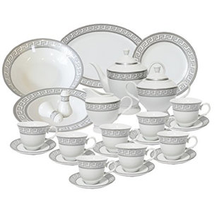 IMPERIAL GIFT CO. 49 Piece Porcelain China Dinnerware Set - Service for 8
