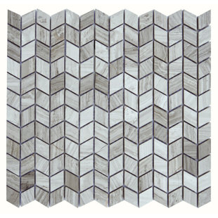 NOVOTILESTUDIO Messina 0.75" x 0.75" Marble Chevron Mosaic Wall & Floor Tile