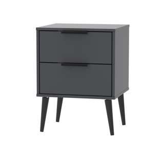 NORDEN HOME Fully Assembled Euart 2 Drawer Bedside Table