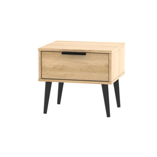 NORDEN HOME Fully Assembled Euart 1 Drawer Bedside Table