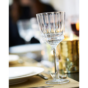 Cristal D'Arques Macassar 4 - Piece 8.25oz. Lead Free Crystal All Purpose Wine Glass Stemware Set (Set of 4)