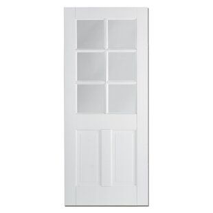 LPD DOORS Canterbury 2P 6L Glazed Primed White Internal Door