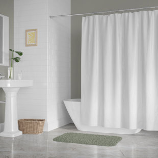 J AND M HOME FASHIONS Vinyl Shower Curtain