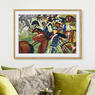 EAST URBAN HOME Gerahmtes Poster Hussars on a Sortie von August Macke