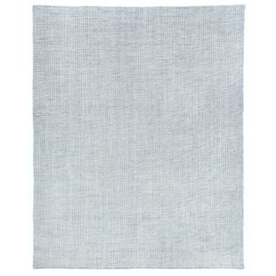 EXQUISITE RUGS Ferrus Handmade Wool/Viscose Silver/Ivory Area Rug