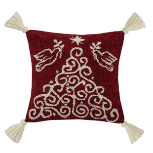 MISTLETOE AND CO. Tassels Throw Pillow