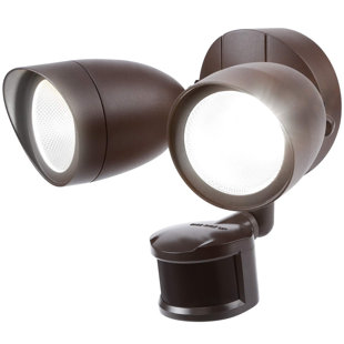 LEDVANS 2 - Head LED Hardwired Dusk to Dawn Outdoor Security Flood Light with Motion Sensor