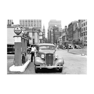 BUYENLARGE Broad and Pine, Gas Station Looking North, Philadelphia, PA Photographic Print on Wrapped Canvas