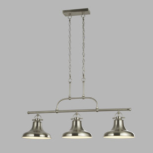 BEACHCREST HOME Neveah 3-Light Kitchen Island Chandelier