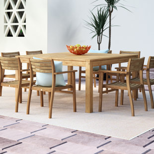 KITSCO Ciaran 8 - Person Square Teak Outdoor Dining Set