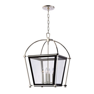 HUDSON VALLEY LIGHTING Hollis 4 - Light Dimmable Lantern Geometric Chandelier