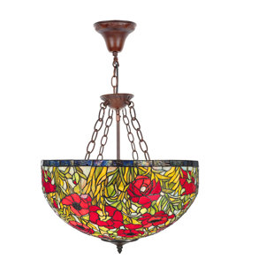 ARTISTAR Schale Pendelleuchten-Set 4-flammig Tiffany