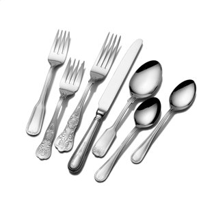 TOWLE SILVERSMITHS Towle Hotel 90-Piece 18/10 Stainless Steel Flatware Set, Service for 12