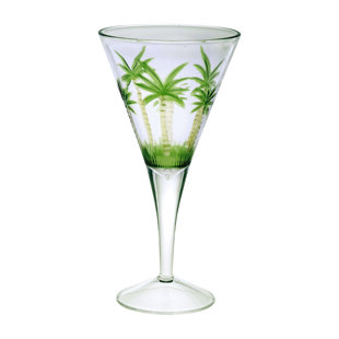 BAY ISLE HOME™ Lamothe 14oz. Plastic / Acrylic Martini Glass Set (Set of 4)