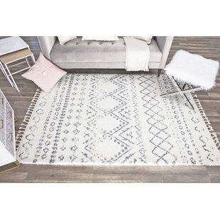 COSMOLIVING BY COSMOPOLITAN Mason Shag Tribal Shadow Gray Area Rug