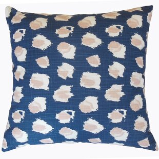 THE PILLOW COLLECTION Zedd Ikat Cotton Throw Pillow