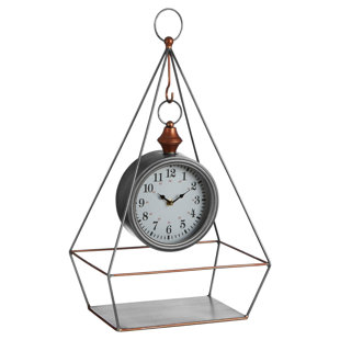WILLISTON FORGE Analogue Metal Mechanical Tabletop Clock in Silver
