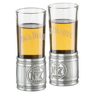 JACK DANIEL'S LIFESTYLE PRODUCTS 2oz. Handmade Shot Glass / Shooter Set (Set of 2)