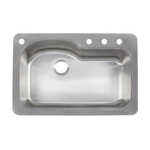 FRANKE Kinetic Evolution Stainless Steel 33" L x 22" W Dual Mount Kitchen Sink