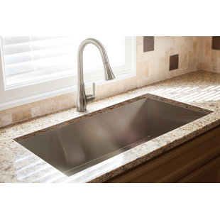 FRANKE Vector Handmade Stainless Steel 34" L x 23" W Dual Mount Kitchen Sink