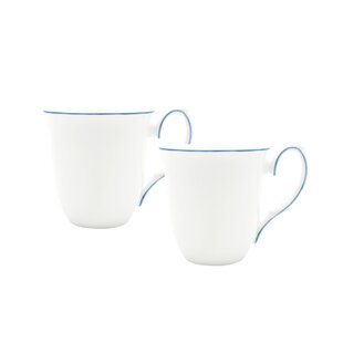 TWIG NEW YORK Amelie Brushed Gold Bone China Coffee Mug (Set of 2)