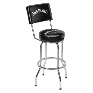 JACK DANIEL'S LIFESTYLE PRODUCTS Swivel Counter Stool with Metal Frame