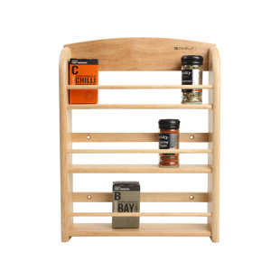 T&G WOODWARE LTD Scimitar Wall Wood Spice Rack