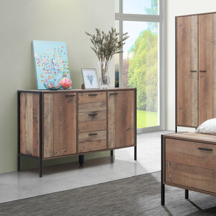 MERCURY ROW Juno 124 Cm Wide 3 Drawer Sideboard